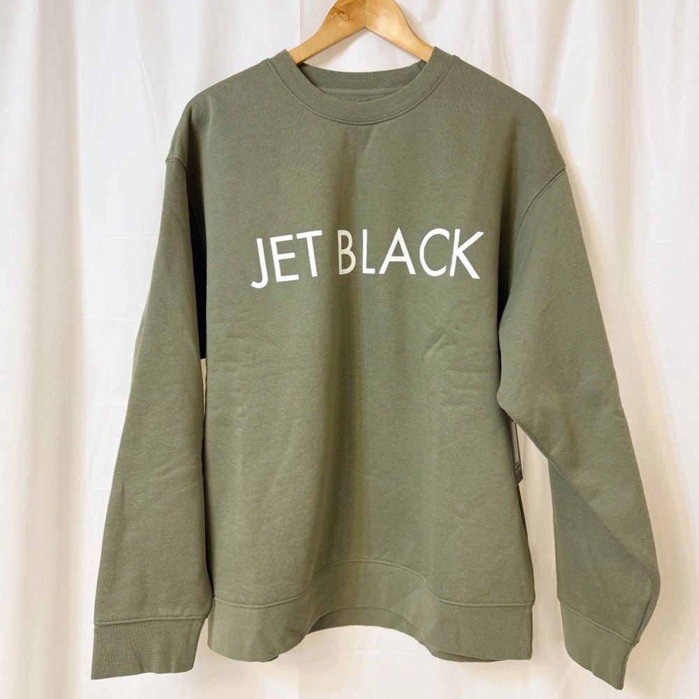 Brunette The Label Core Crew JET BLACK Olive Green XL/XXL NWT